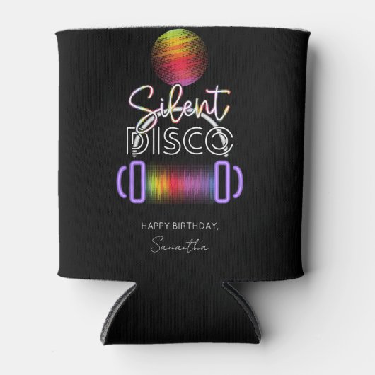 Silent Disco Neon Hoofdtelefoon Volwassen Verjaard Blikjeskoeler (Voorkant)