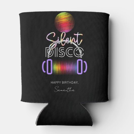 Silent Disco Neon Hoofdtelefoon Volwassen Verjaard Blikjeskoeler (Achterkant)