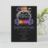 Silent Disco Neon Hoofdtelefoon Volwassen Verjaard Kaart (Staand voorkant)