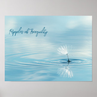 Silent Drift: Paardenbloem Zaad op Water Poster