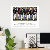 Silent Drill Team en Discipline quote Poster (Thuiskantoor)