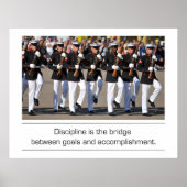Silent Drill Team en Discipline quote Poster (Voorkant)