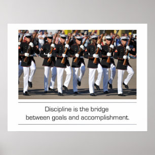 Silent Drill Team en Discipline quote Poster
