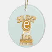 Silent E English Language Phonics Rule Keramisch Ornament (Links)