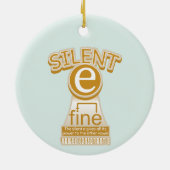 Silent E English Language Phonics Rule Keramisch Ornament (Achterkant)