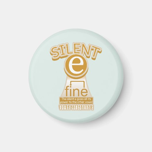 Silent E English Language Phonics Rule Magneet (Voorkant)