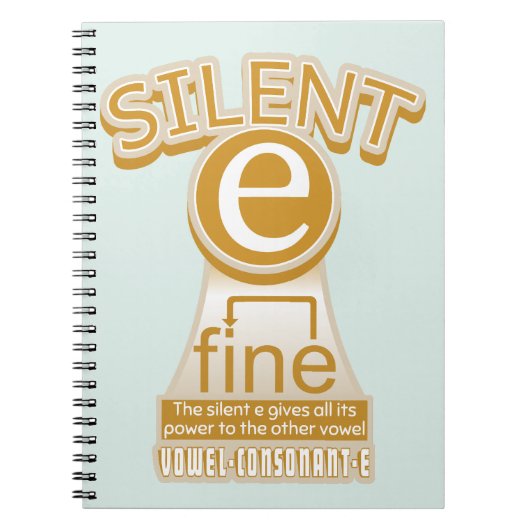 Silent E English Language Phonics Rule Notitieboek (Voorkant)