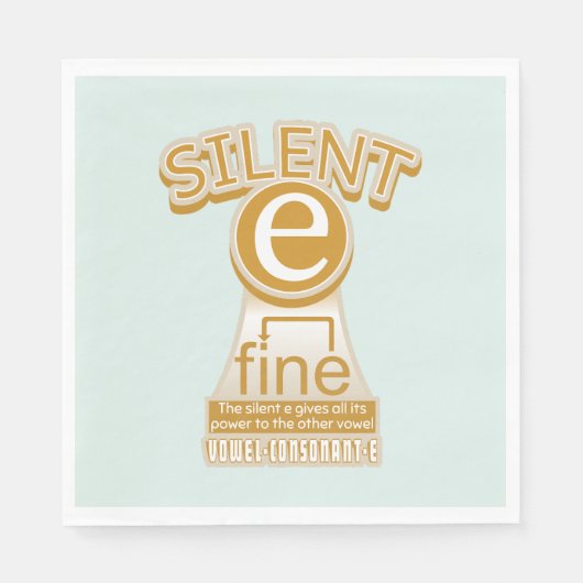 Silent E English Language Phonics Rule Servet (Voorkant)