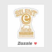 Silent E English Language Phonics Rule Sticker (Vel)