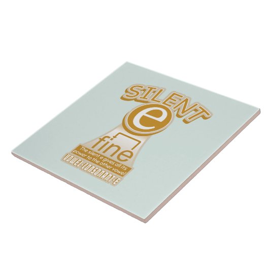 Silent E English Language Phonics Rule Tegeltje (Zijkant)