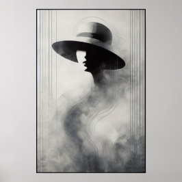Silent Elegance Abstract Poster