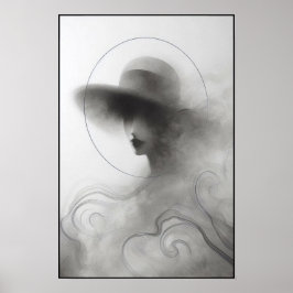 Silent Elegance Abstract Poster
