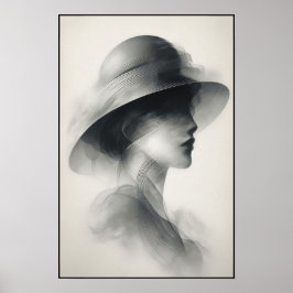 Silent Elegance Abstract Poster