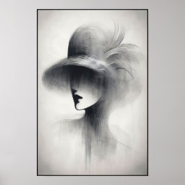 Silent Elegance Abstract Poster