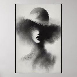 Silent Elegance Abstract Poster