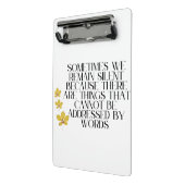 Silent Emotions - Diep citaat over onuitgesproken  Mini Klembord (Angled2)