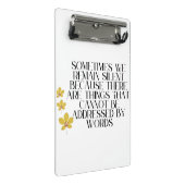 Silent Emotions - Diep citaat over onuitgesproken  Mini Klembord (Schuin)
