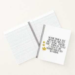 Silent Emotions - Diep citaat over onuitgesproken  Notitieboek