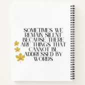 Silent Emotions - Diep citaat over onuitgesproken  Notitieboek (Achterkant)