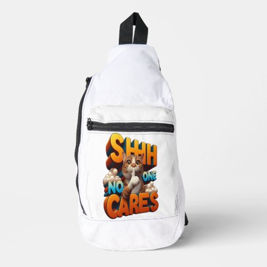 Silent Feline Desinterest Sling Bag (Voorkant)