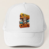 Silent Feline Desinterest Trucker Pet (Voorkant)