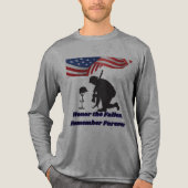 Silent fields of honor grey Tri-Blend shirt (Voorkant volledig)