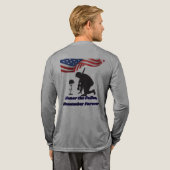 Silent fields of honor grey Tri-Blend shirt (Achterkant)