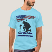 Silent fields of honor pale blue t-shirt (Voorkant)