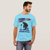 Silent fields of honor pale blue t-shirt (Voorkant volledig)