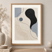 Silent Flow | Minimal Abstract Plaster Art Print