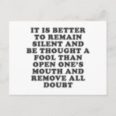 Silent Fool Briefkaart (Voorkant)