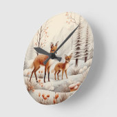 Silent Forest Kerstmis Ronde Klok (Hoek)