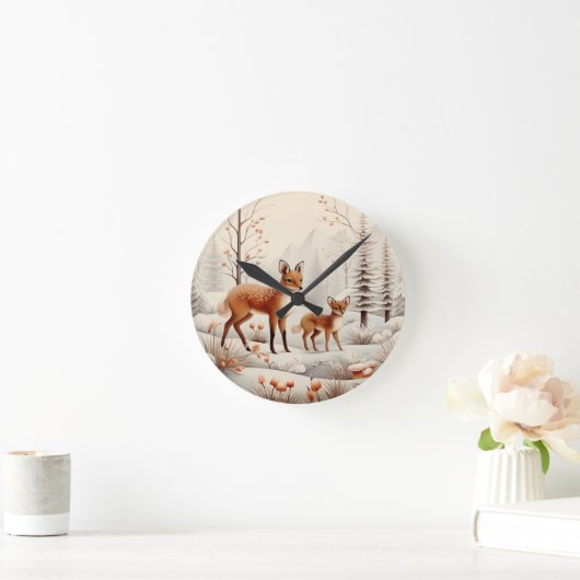 Silent Forest Kerstmis Ronde Klok (Huis)