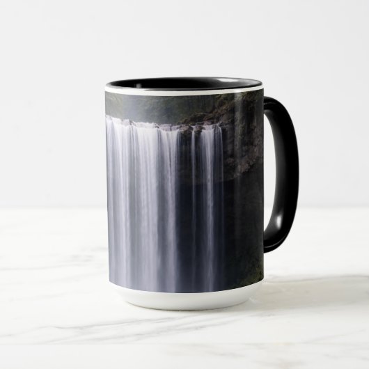 Silent Forest Waterfall – Calm Nature Landscape Mok (Voorkant rechts)