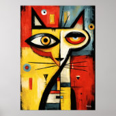 Silent Gaze — Contemporary Abstract Expressionism Poster (Voorkant)