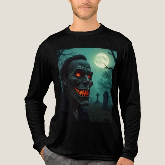 Silent Grin Face Tri-Blend Shirt (Voorkant volledig)