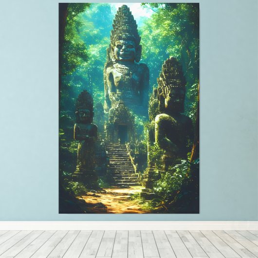 Silent Guardians of Siam Canvas Afdruk (Insitu (Houten vloer))