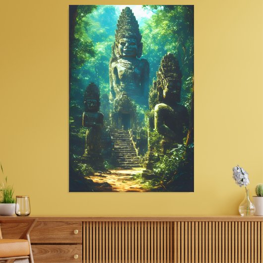Silent Guardians of Siam Canvas Afdruk (Insitu (Woonkamer))