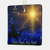 Silent Heilige Nacht Persoonlijke Naam Jaar Kerstm Keramisch Ornament (Links)