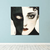 Silent Hell - Dark Art Stretched Canvas Print (Insitu (Houten vloer))