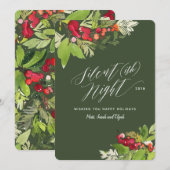 Silent (ish) kerstfeestkaart feestdagenkaart (Voorkant / Achterkant)