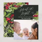 Silent (ish) nachtelijke fotokaart feestdagenkaart (Voorkant / Achterkant)