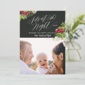 Silent (ish) nachtelijke fotokaart feestdagenkaart (Staand voorkant)