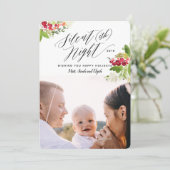 Silent (ish) nachtelijke fotokaart feestdagenkaart (Staand voorkant)