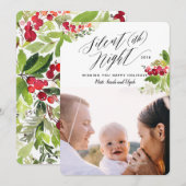 Silent (ish) nachtelijke fotokaart feestdagenkaart (Voorkant / Achterkant)