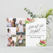 Silent (ish) nachtelijke multi-fotovakantiekaart. feestdagenkaart (Staand voorkant)