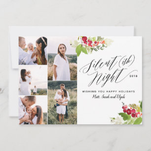 Silent (ish) nachtelijke multi-fotovakantiekaart. feestdagenkaart