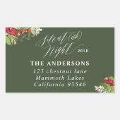 Silent (ish) night Christmas vakantieadres label (Voorkant)
