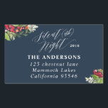 Silent (ish) night Christmas vakantieadres label<br><div class="desc">Silent (ish) night Christmas vakantieadres label. Waterverf gebladerte en scripttekst maken dit een leuk elegant ontwerp.</div>