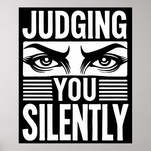 Silent Judgement Bold Grafisch Ontwerp Poster (Voorkant)